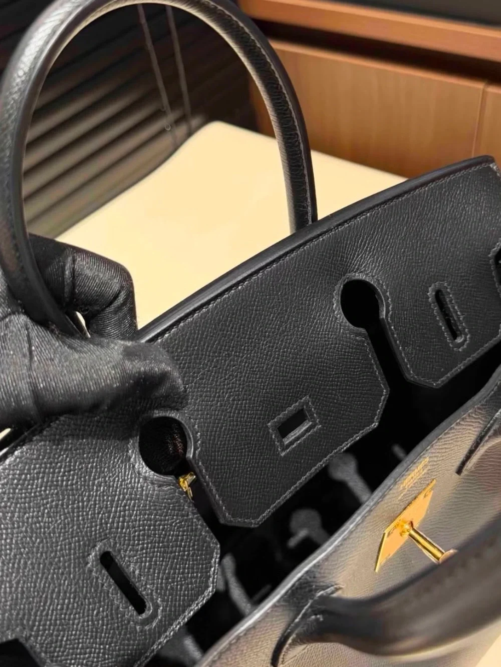 Hermes Black Birkin 30 Epsom leather bag